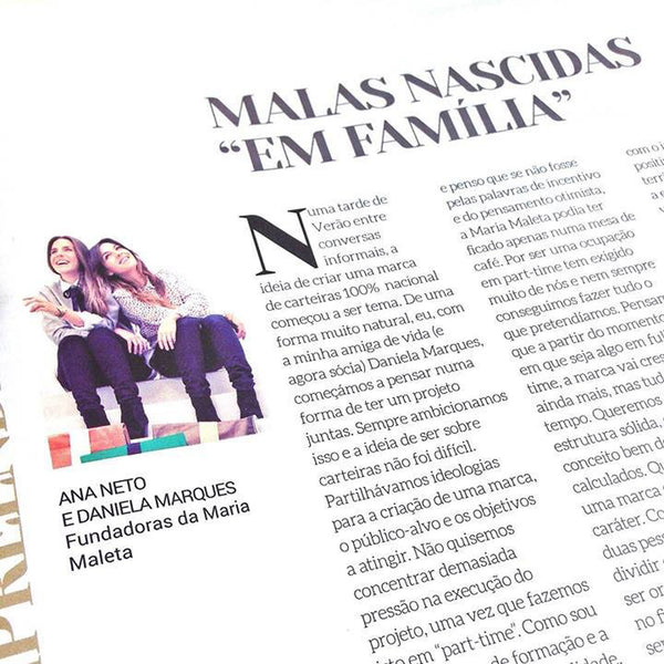 Maria Maleta na Revista Invest