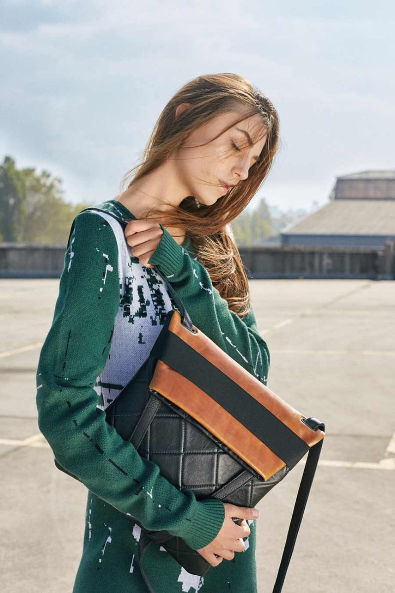 Black-and-brown-backpack-women-shop-online