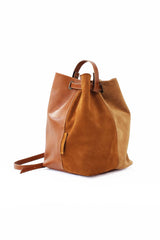 SQUARE HADNBAG IN BROWN LEATHER