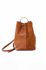 different tones of brown leather bag