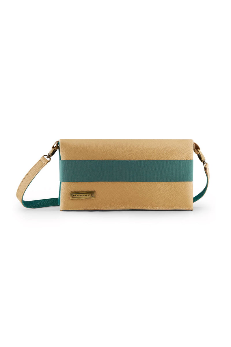 Beige on sale leather clutch
