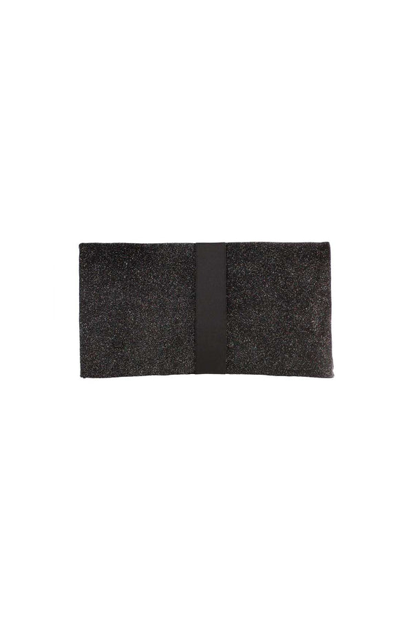 black clutch bag in glitter 