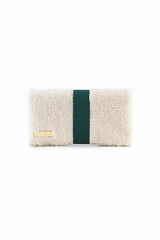 Shearling white clutch bag 