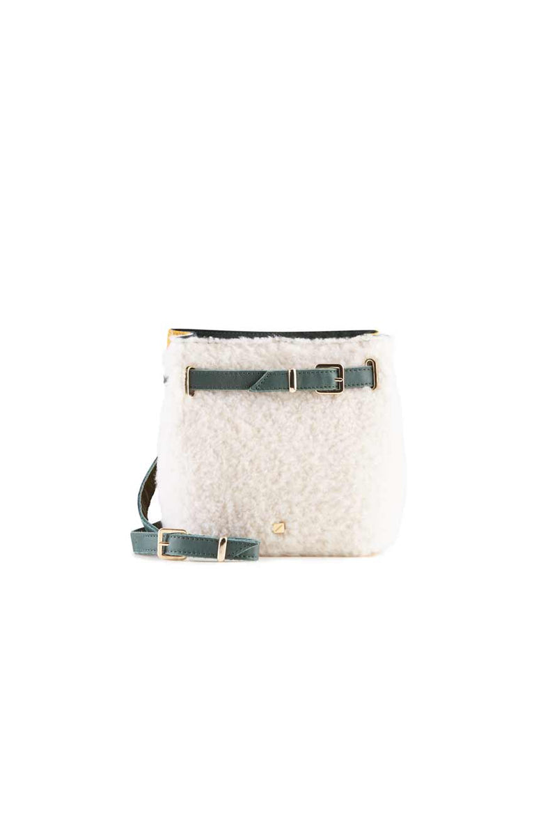 Bum bag White shearling Women s Bum bag Two sides to choose Maria Maleta