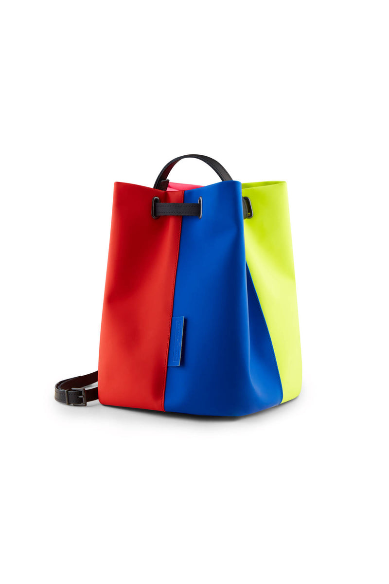 Color block Shoulder bag | Primary colors in waterproof leather – Maria ...