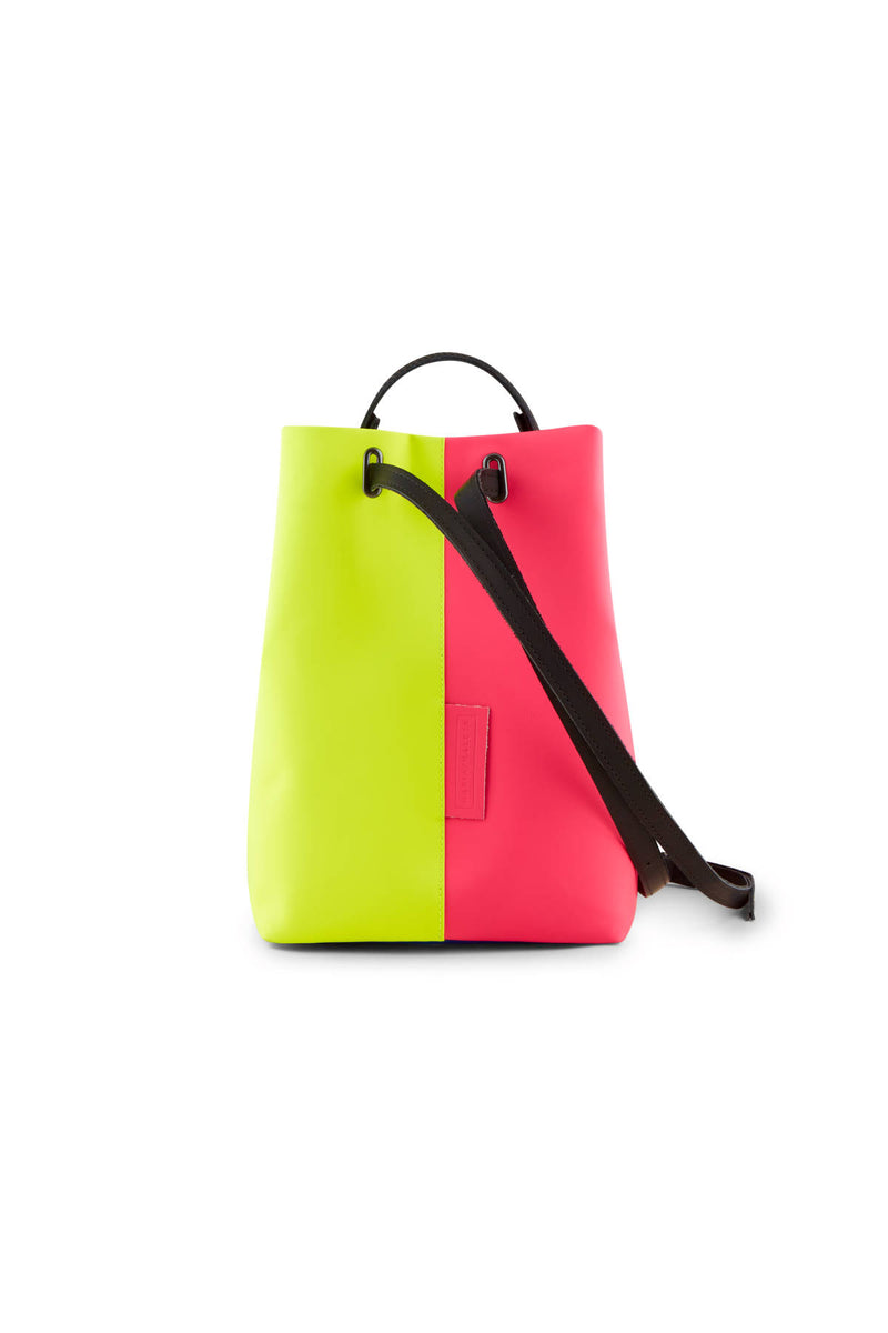 Colourblock Drawstring Bucket Bag