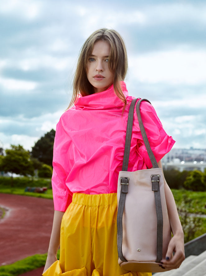 Pink drawstring backpack shop