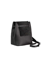 black glitter shoulder bag