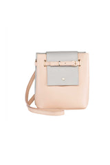 shoulder bag in pink and ligth grey 